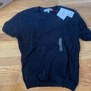 Uniqlo Ines de LaFressange Navy Sparkly short sleeve sweater Medium